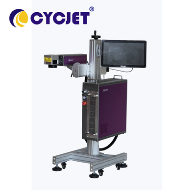 เครื่องพิมพ์เลเซอร์ Cycjet เข้ารหัส 100W Flying Mopa Fiber Laser Marker Medicine Box